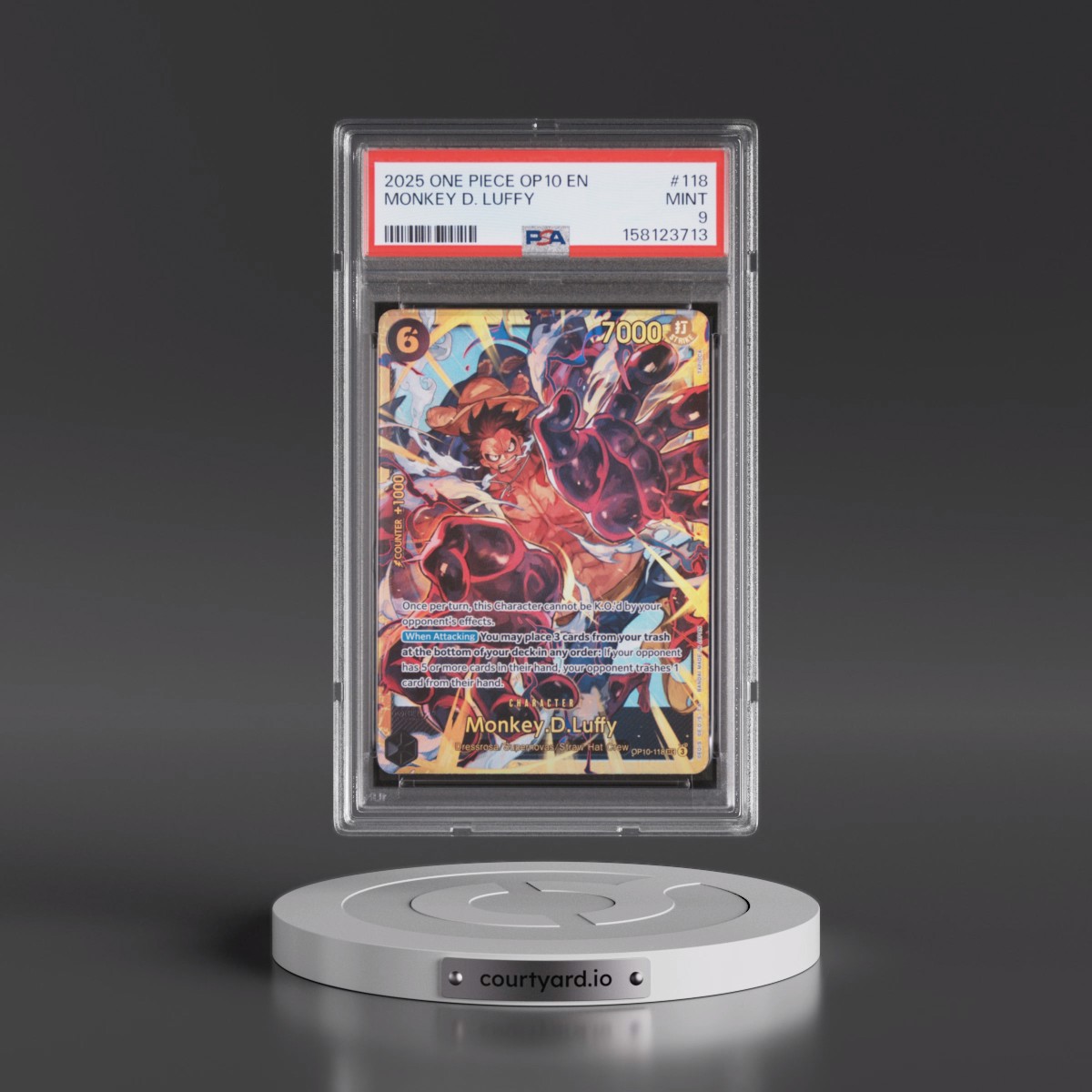 2025 One Piece OP10-Royal Blood Monkey D. Luffy #118 PSA 9