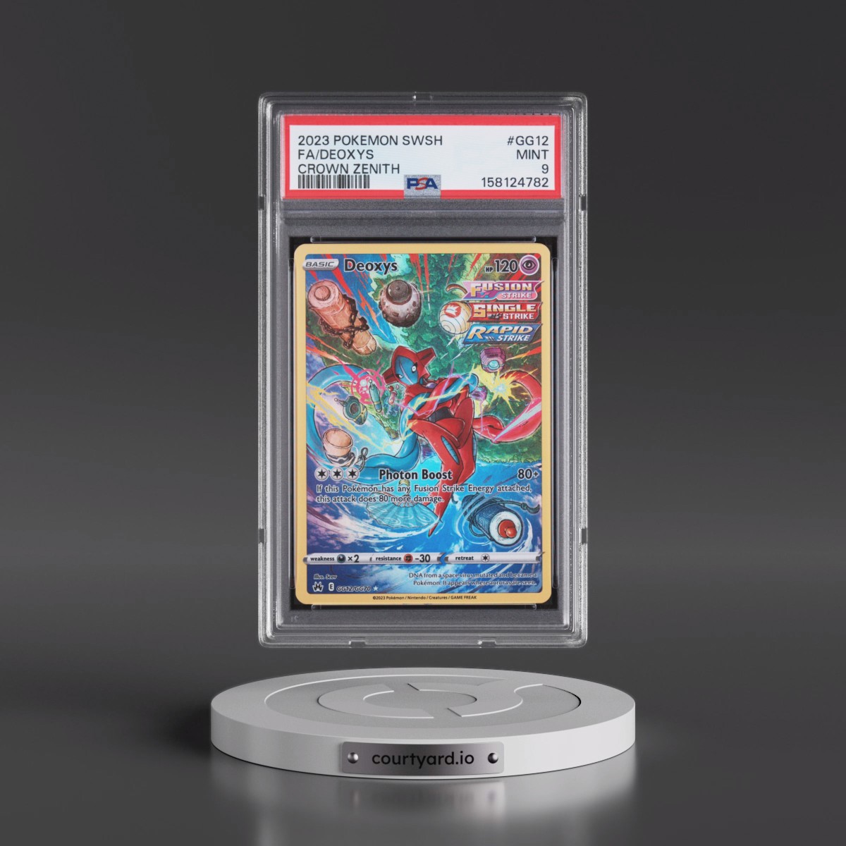 2023 Pokémon Sword and Shield Crown Zenith #GG12 Deoxys - Full Art (PSA 9 MINT)