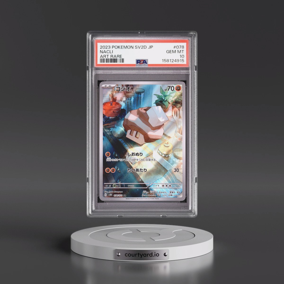 2023 Pokémon Sv2d-Clay Burst #078 Nacli - Art Rare (PSA 10 GEM MINT)