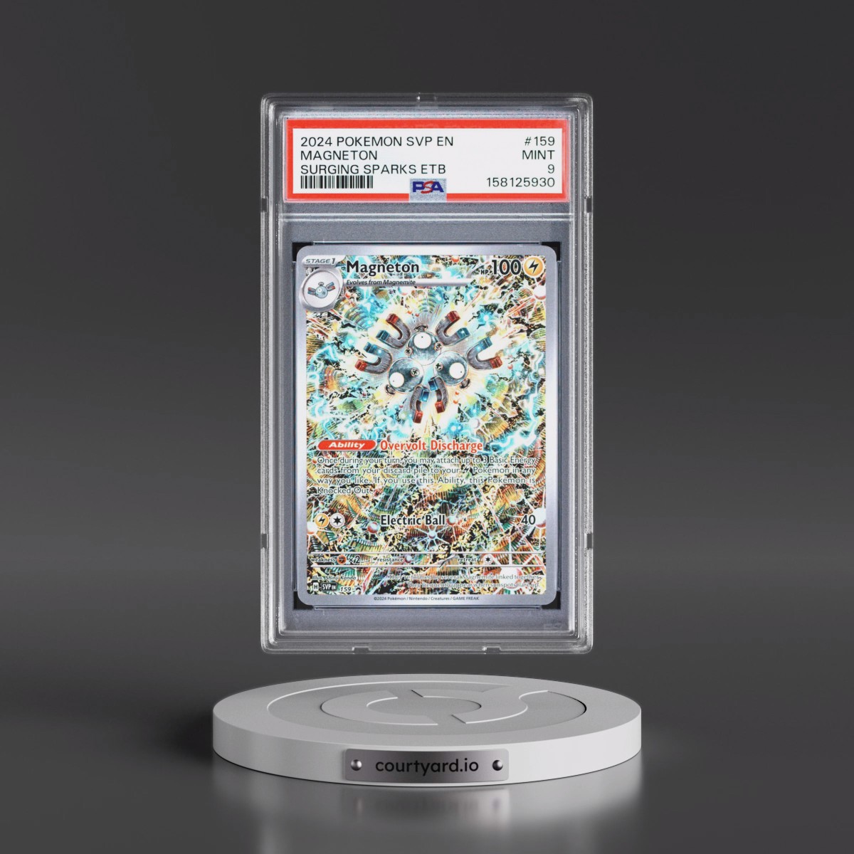 2024 Pokémon Svp EN-SV Black Star Promo #159 Magneton - Surging Sparks Elite Trainer Box (PSA 9 MINT)