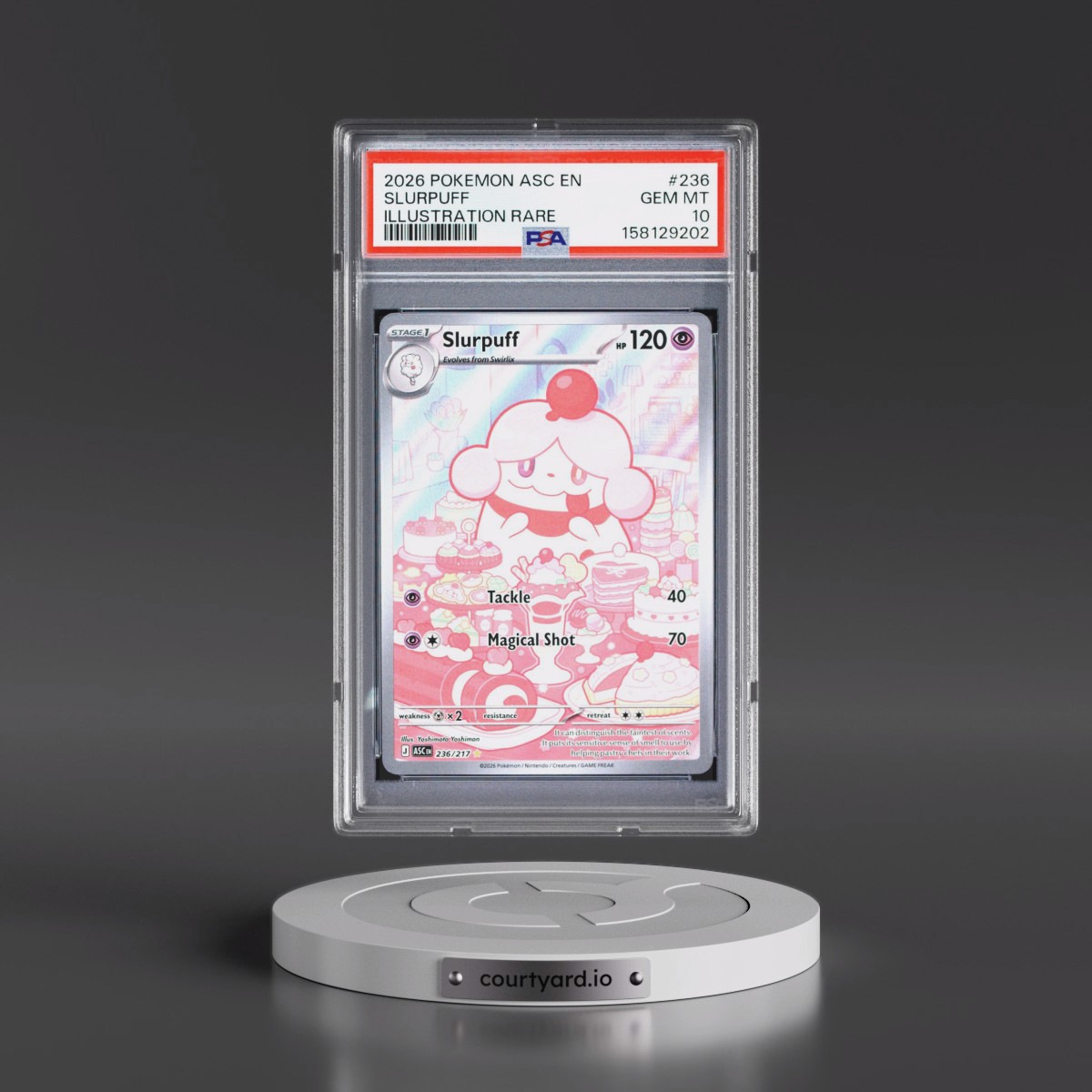 2026 Pokémon Asc EN-Ascended Heroes #236 Slurpuff - Illustration Rare (PSA 10 GEM MINT)