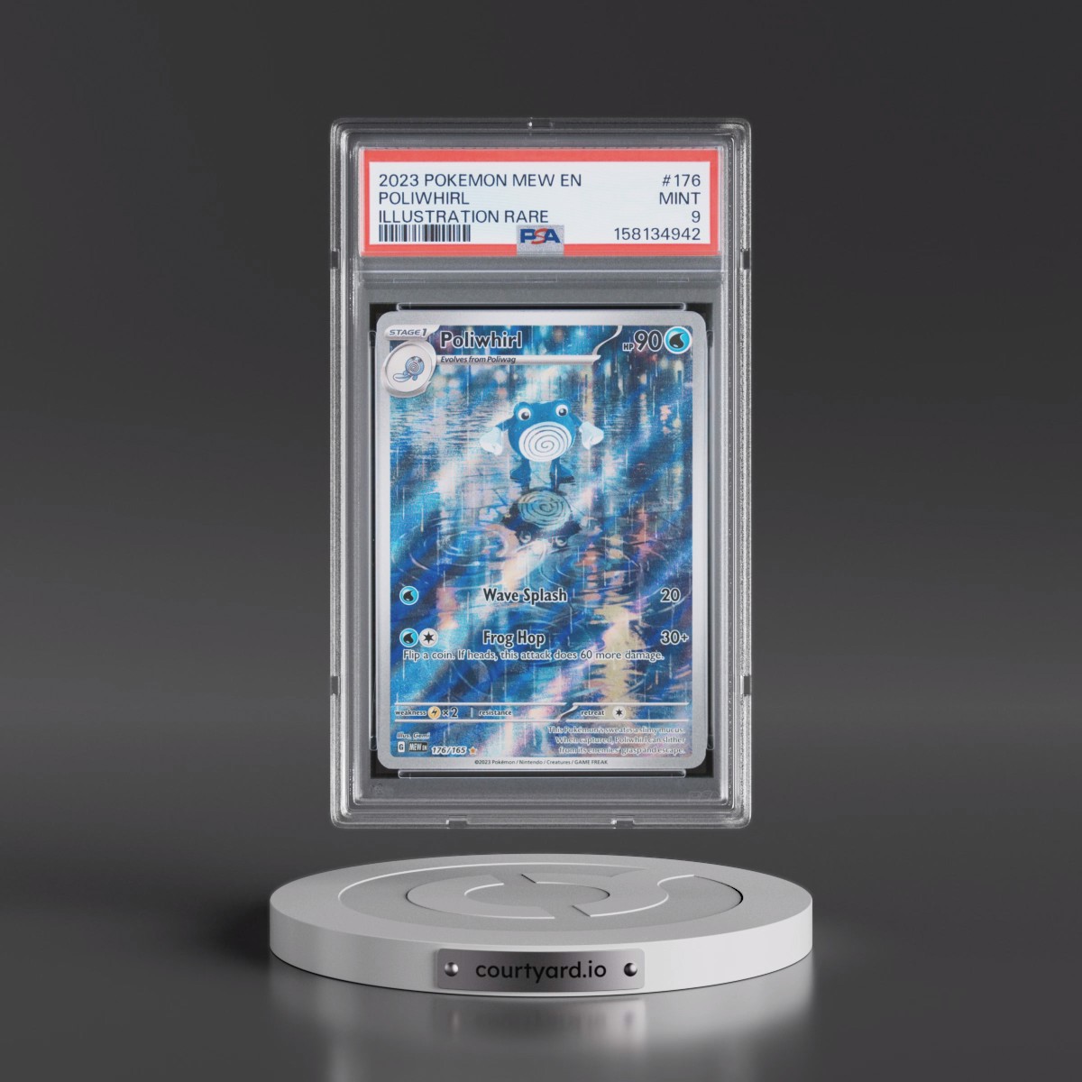 2023 Pokémon Mew EN-151 #176 Poliwhirl - Illustration Rare (PSA 9 MINT)