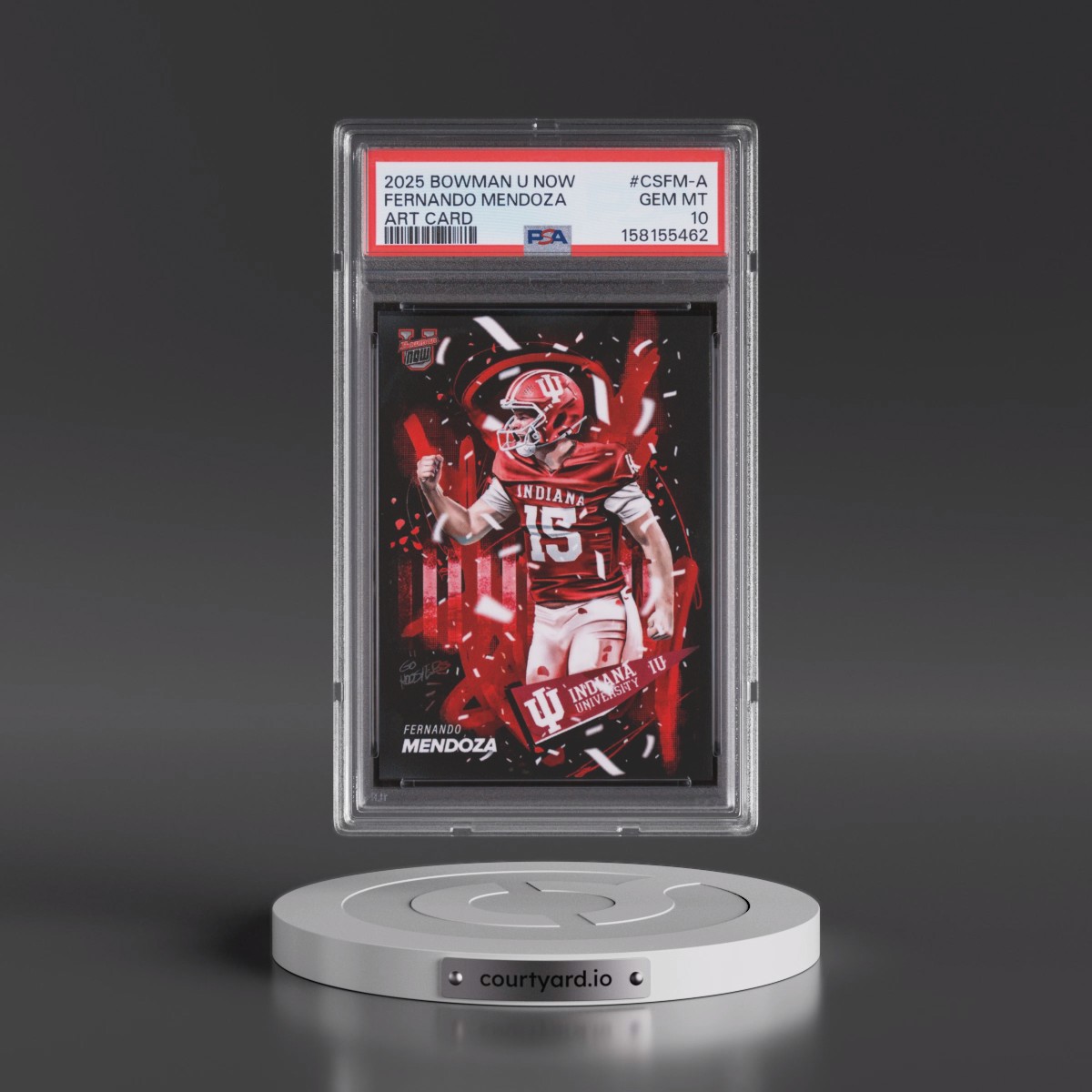 2025 Bowman U Now Art Card #CSFM-A Fernando Mendoza (PSA 10 GEM MINT)
