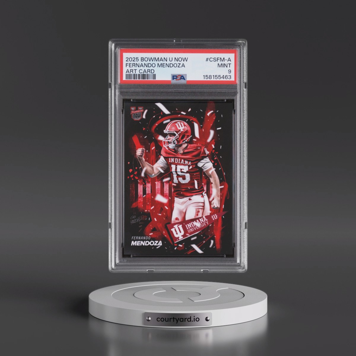 2025 Bowman U Now Art Card #CSFM-A Fernando Mendoza (PSA 9 MINT)