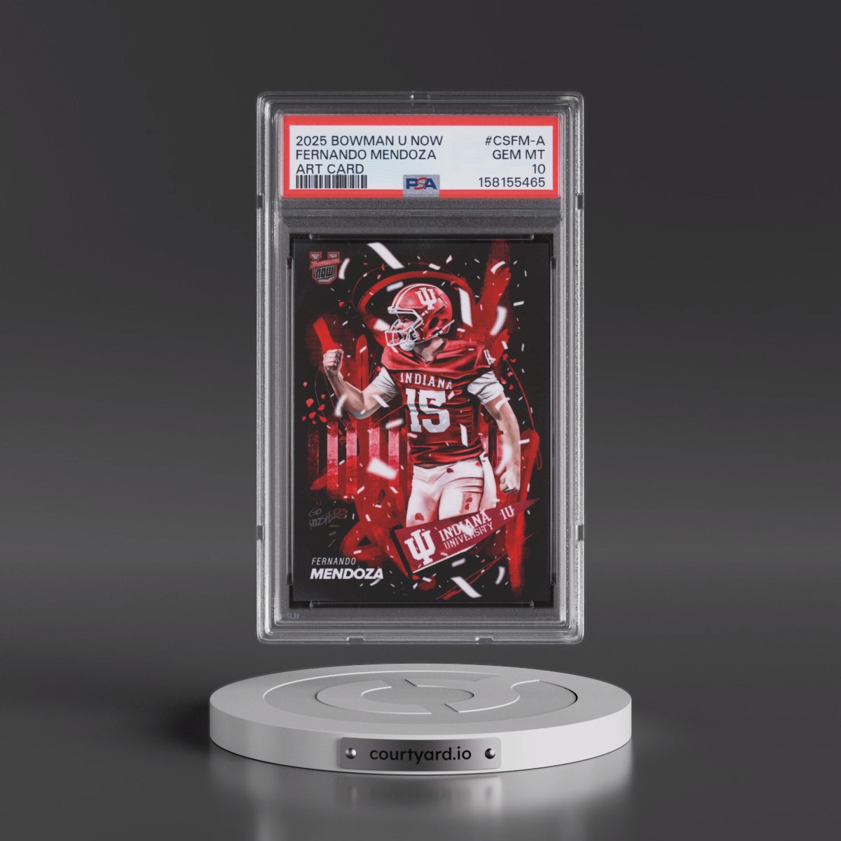 2025 Bowman U Now Art Card #CSFM-A Fernando Mendoza (PSA 10 GEM MINT)