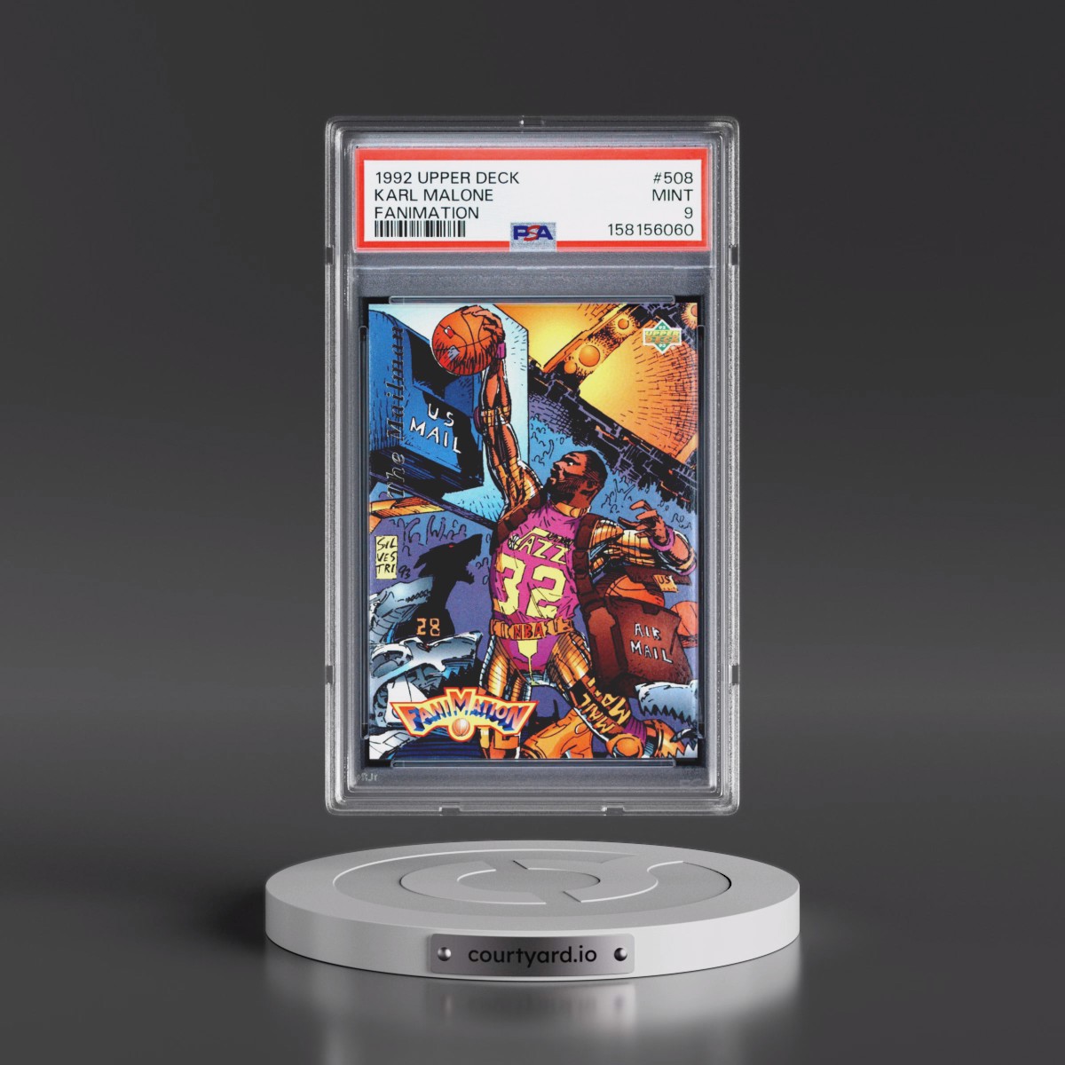 1992 Upper Deck #508 Karl Malone - Fanimation (PSA 9 MINT)