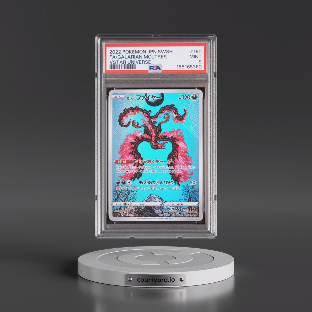 2022 Pokémon Sword & Shield Vstar Universe #190 Galarian Moltres - Full Art (PSA 9 MINT)