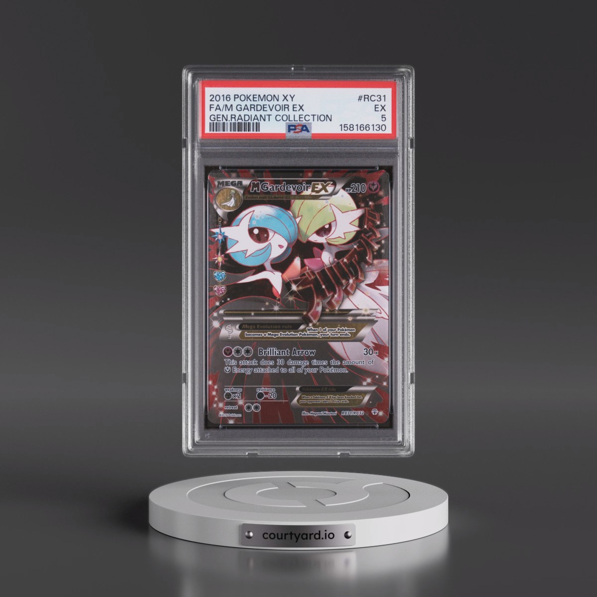 2016 Pokémon XY Generations Radiant Collection #RC31 M Gardevoir EX - Holo Full Art (PSA 5 EX)