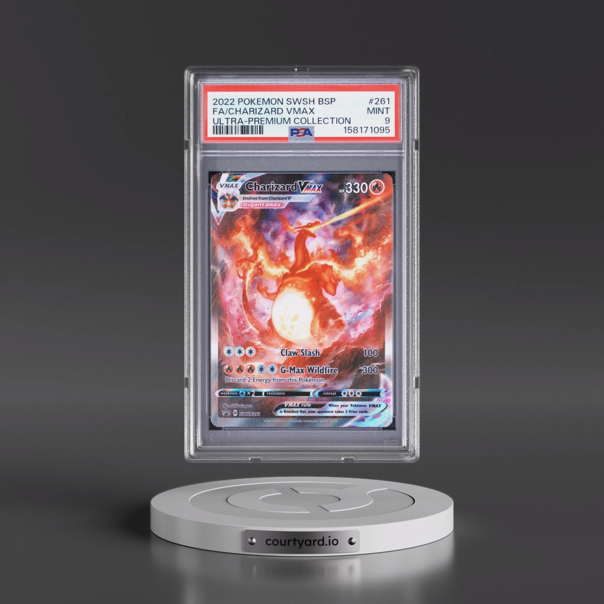 2022 Pokémon Swsh Black Star Promo #261 Charizard Vmax - Full Art Sword & Shield Ultra-Premium Collection-Charizard (PSA 9 MINT)