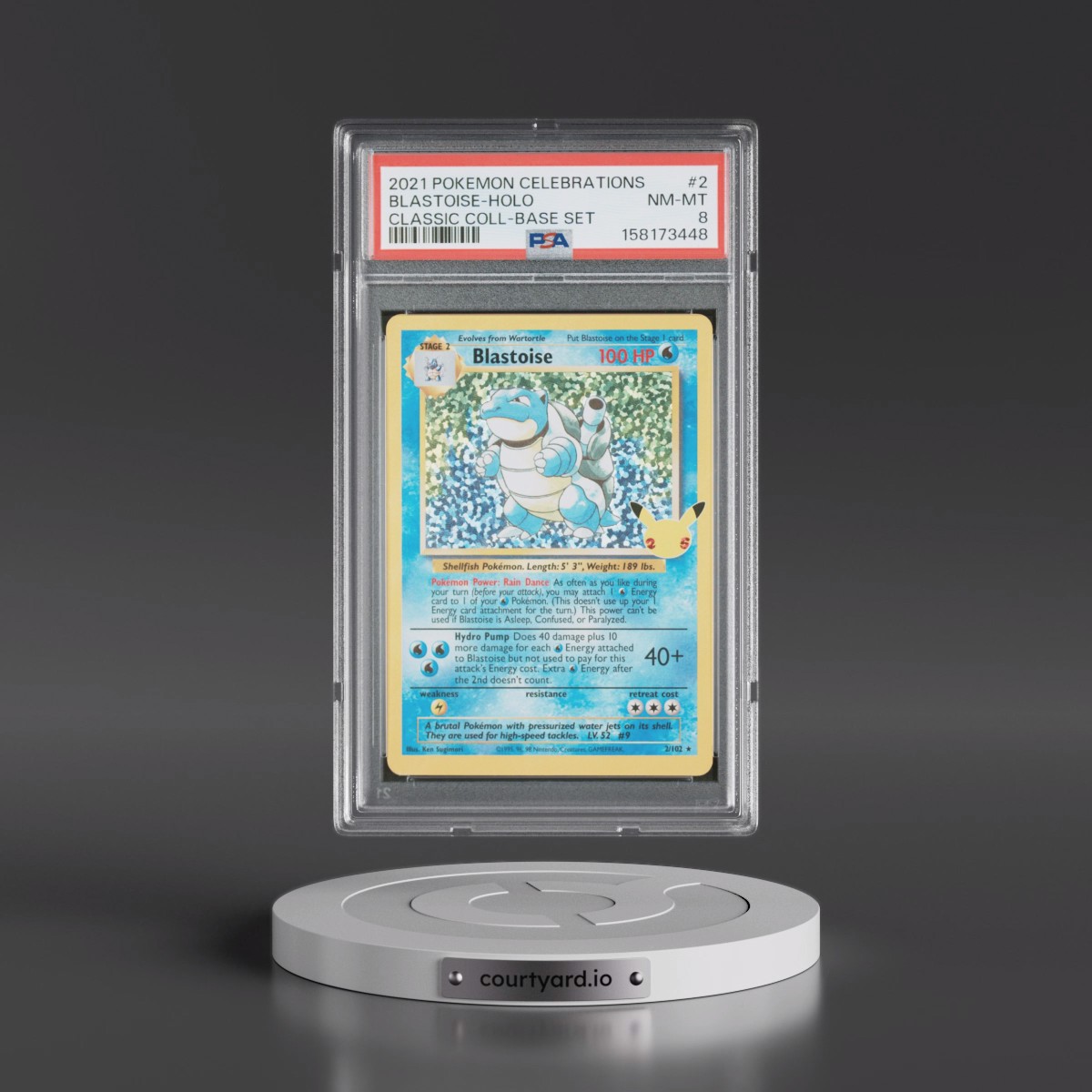2021 Pokémon Celebrations Classic Collection #2 Blastoise - Holo (PSA 8 NM-MT)