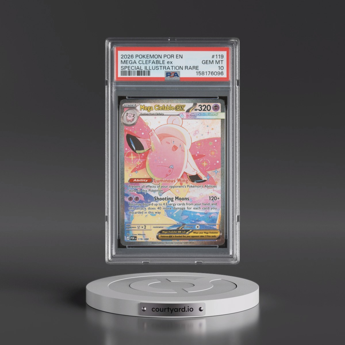 2026 Pokémon Por EN-Perfect Order #119 Mega Clefable EX - Holo Special Illustration Rare (PSA 10 GEM MINT)