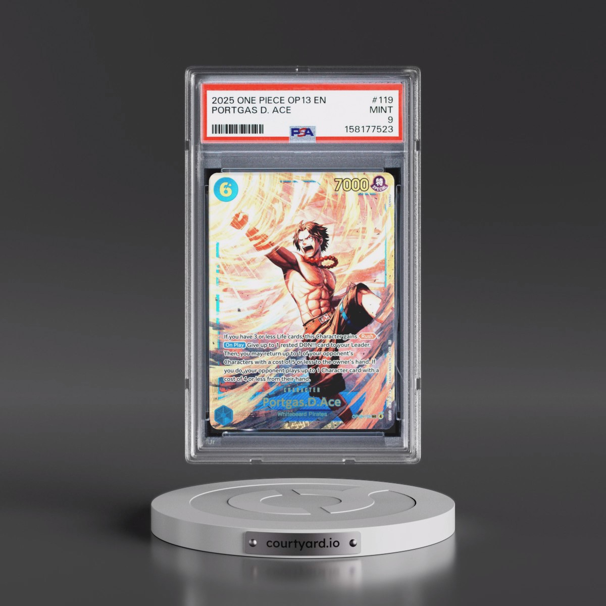 2025 One Piece OP13-Carrying on His Will #119 Portgas D. Ace (PSA 9 MINT)