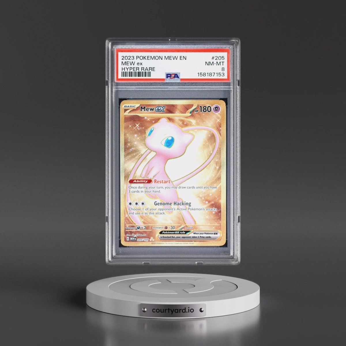 2023 Pokémon Mew EN-151 #205 Mew EX - Holo Hyper Rare (PSA 8 NM-MT)