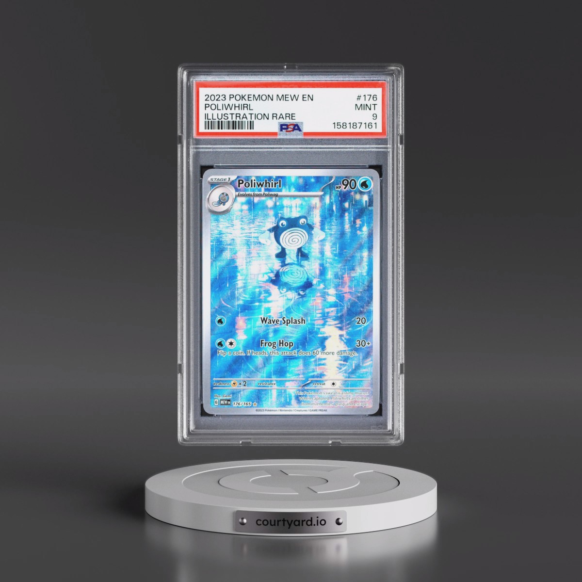 2023 Pokémon Mew EN-151 #176 Poliwhirl - Illustration Rare (PSA 9 MINT)