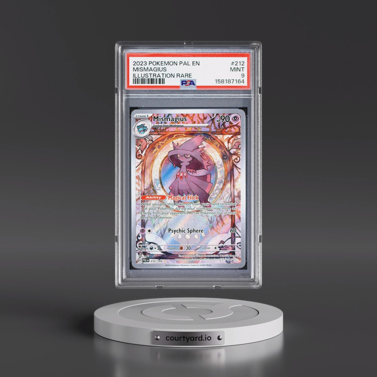 2023 Pokémon Pal EN-Paldea Evolved #212 Mismagius - Illustration Rare (PSA 9 MINT)