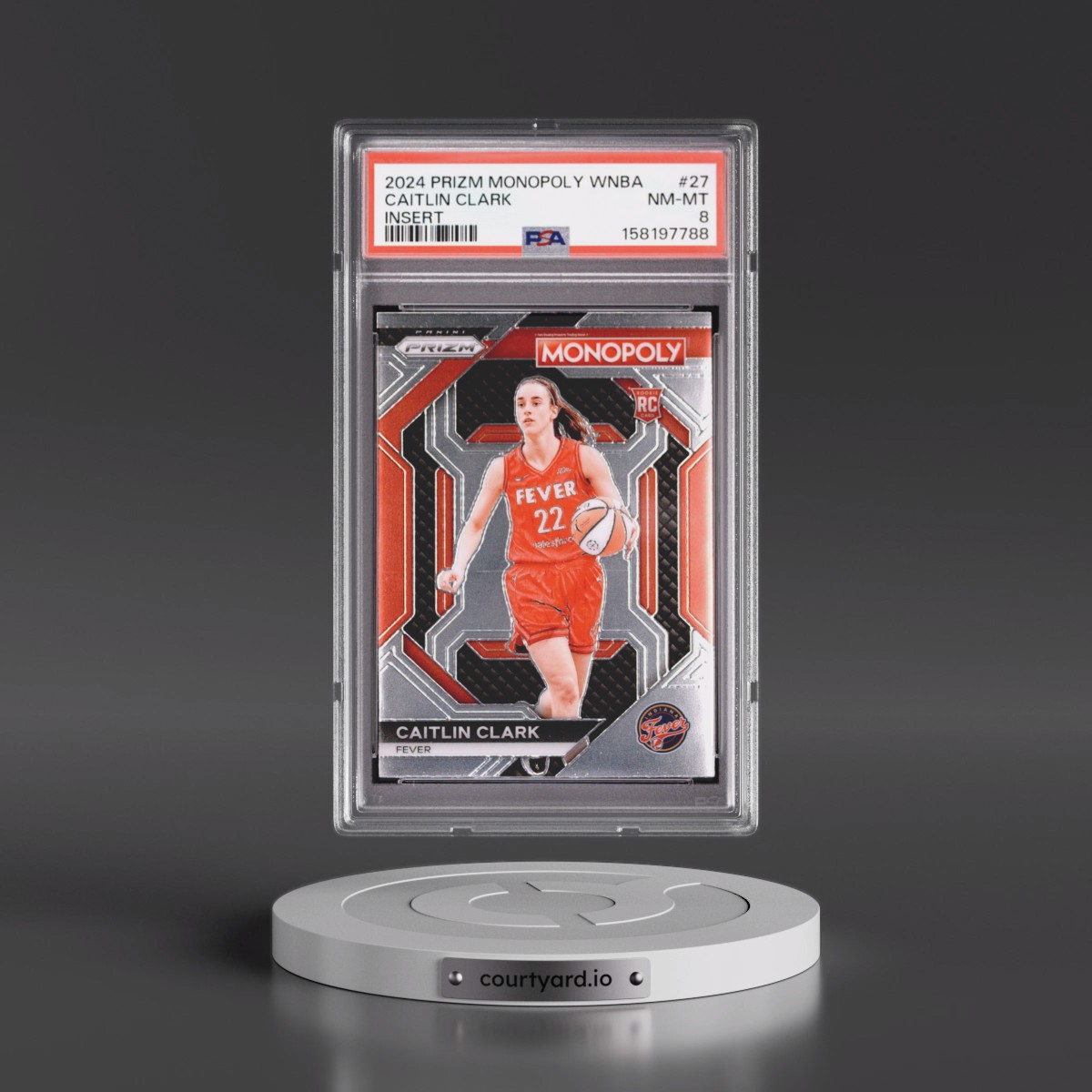 2024 Panini Prizm Monopoly WNBA Insert #27 Caitlin Clark (PSA 8 NM-MT)