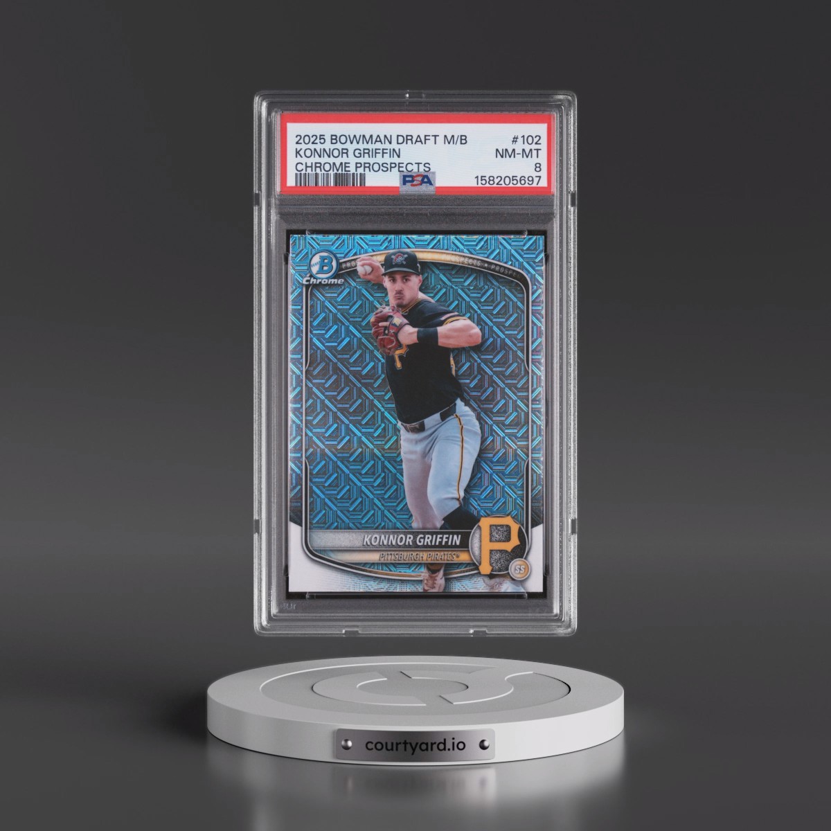 2025 Bowman Draft Mega Box Chrome Prospects #102 Konnor Griffin (PSA 8 NM-MT)