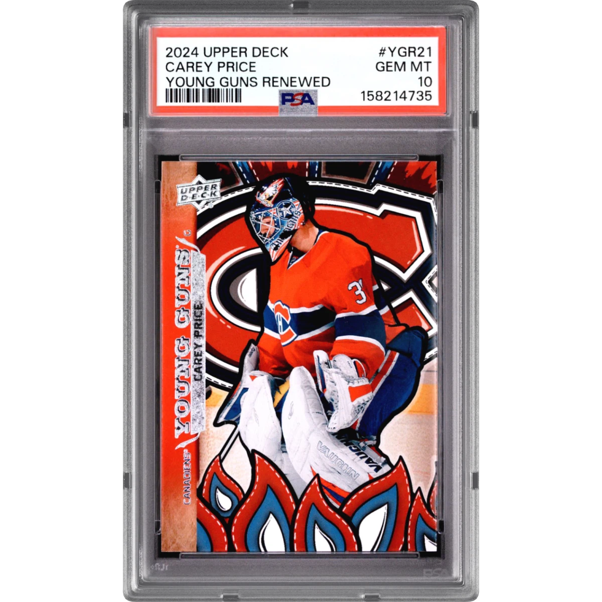 2024 Upper Deck Young Guns Renewed #YGR21 Carey Price (PSA 10 GEM MINT)