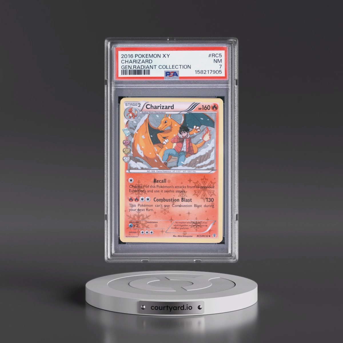 2016 Pokémon XY Generations Radiant Collection #RC5 Charizard (PSA 7 NM)