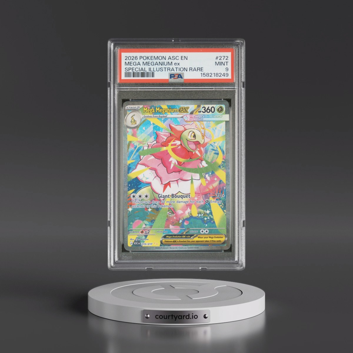 2026 Pokémon Asc EN-Ascended Heroes #272 Mega Meganium EX - Holo Special Illustration Rare (PSA 9 MINT)