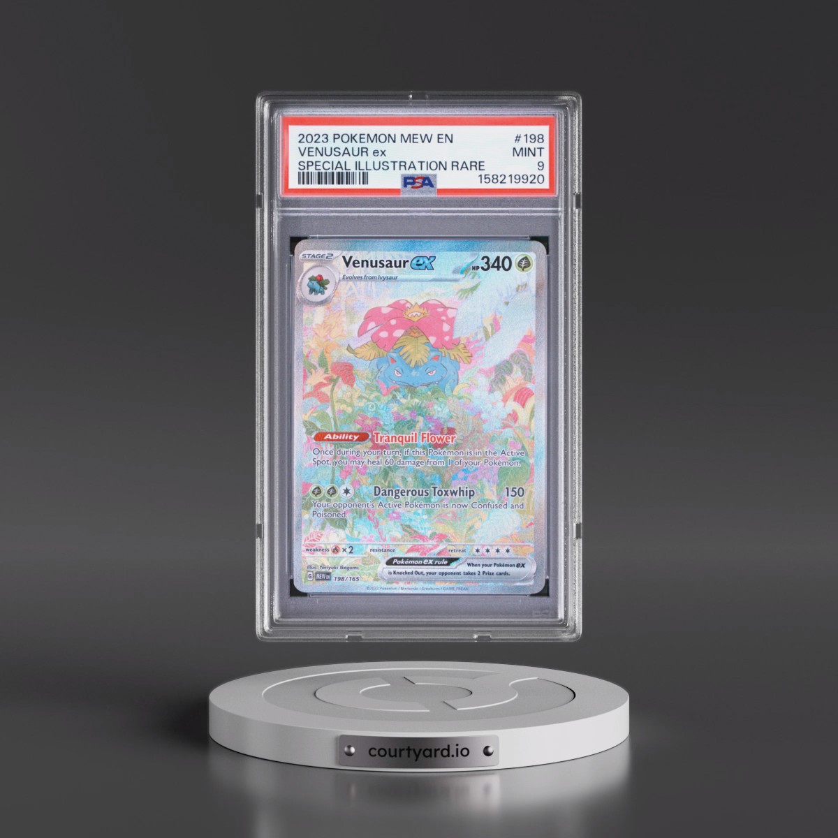 2023 Pokémon Mew EN-151 #198 Venusaur EX - Holo Special Illustration Rare (PSA 9 MINT)