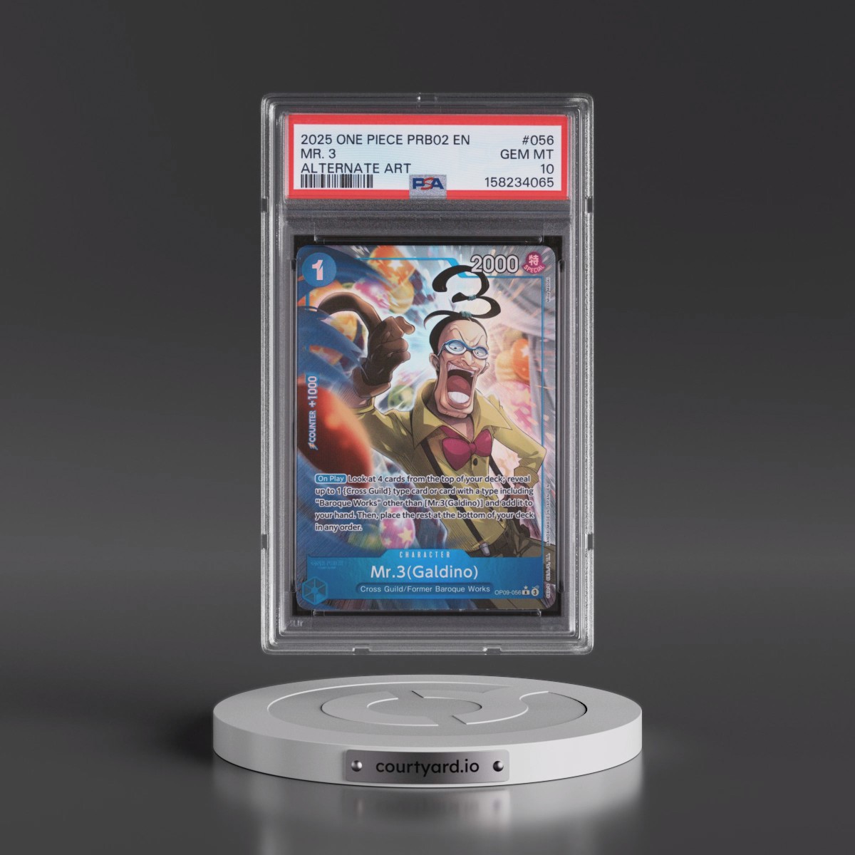 2025 One Piece PRB02-Premium Booster -One Piece Card the Best- Vol.2 #056 Mr. 3 - Alternate Art (PSA 10 GEM MINT)