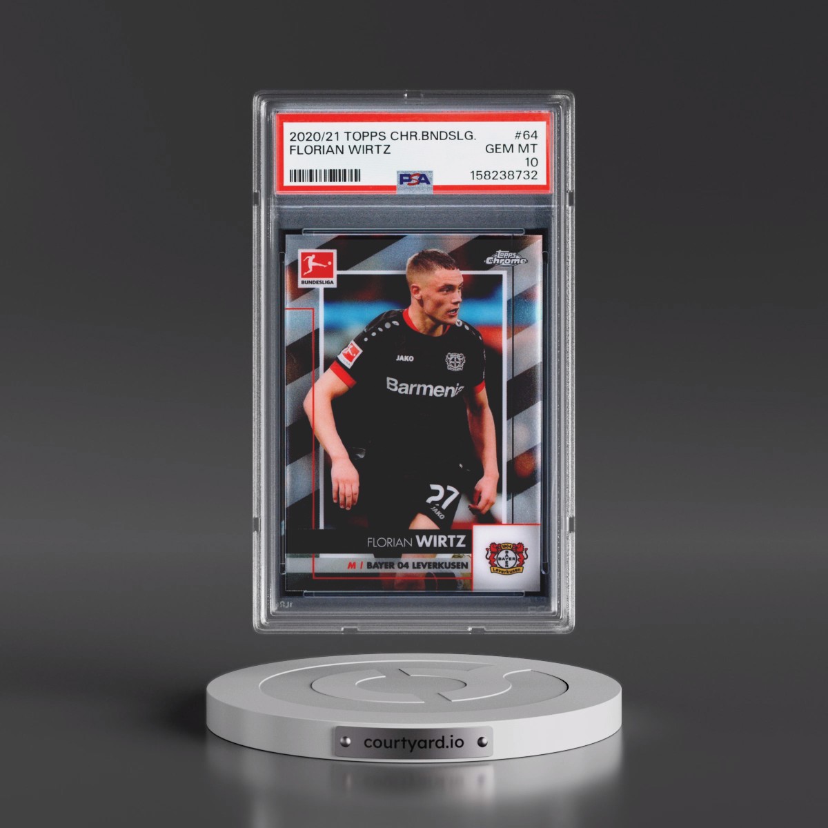 2020 Topps Chrome Bundesliga #64 Florian Wirtz (PSA 10 GEM MINT)