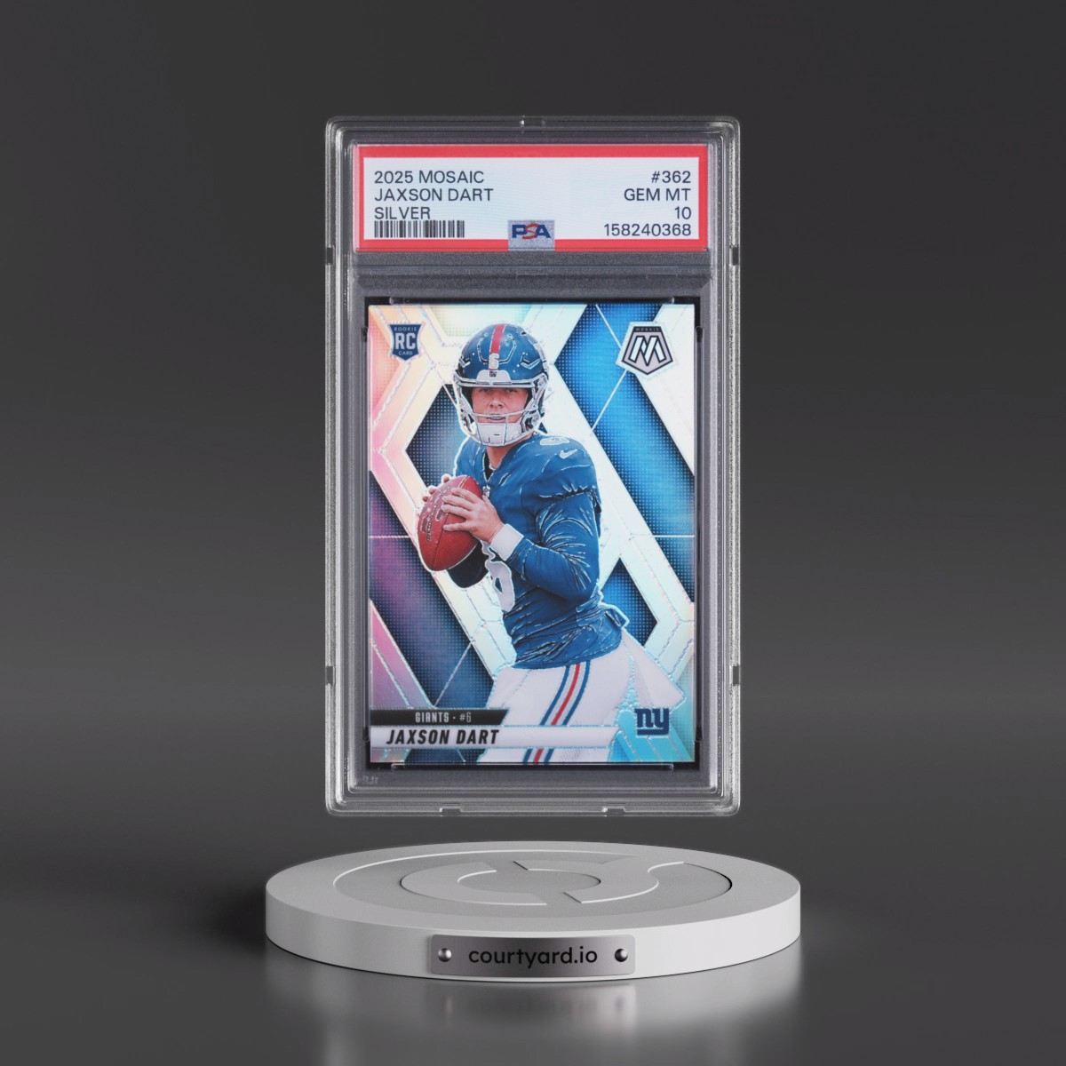 2025 Panini Mosaic Jaxson Dart - Silver #362 PSA 10