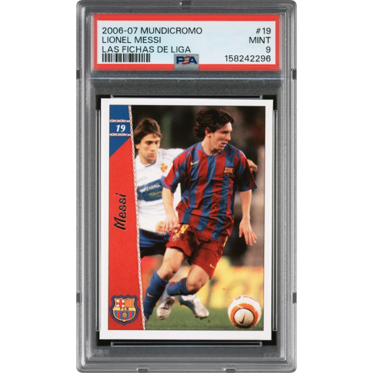 2006 Mundicromo Las Fichas de Liga #19 Lionel Messi (PSA 9 MINT)
