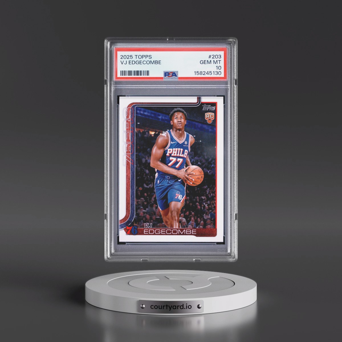 2025 Topps #203 VJ Edgecombe (PSA 10 GEM MINT)