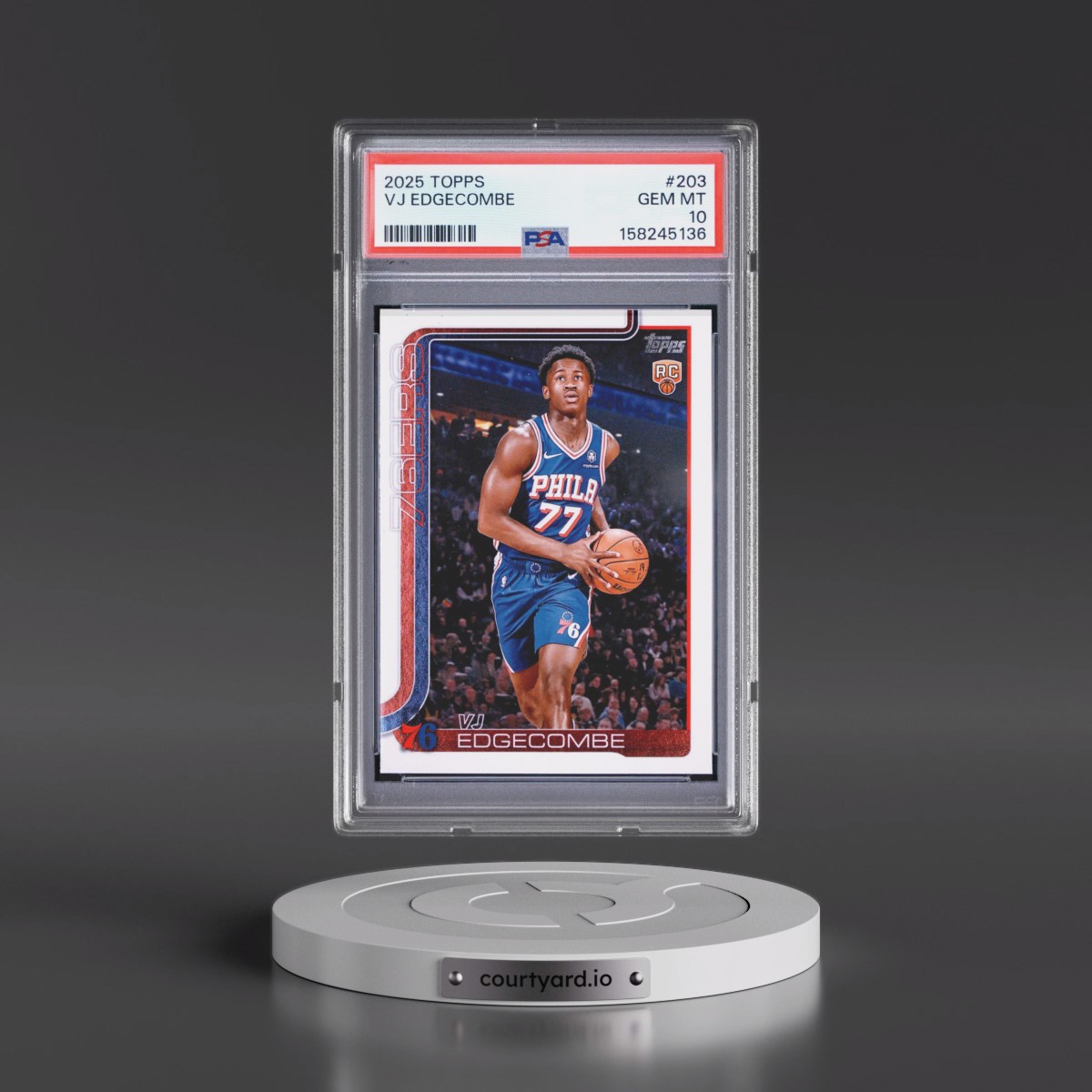 2025 Topps #203 VJ Edgecombe (PSA 10 GEM MINT)