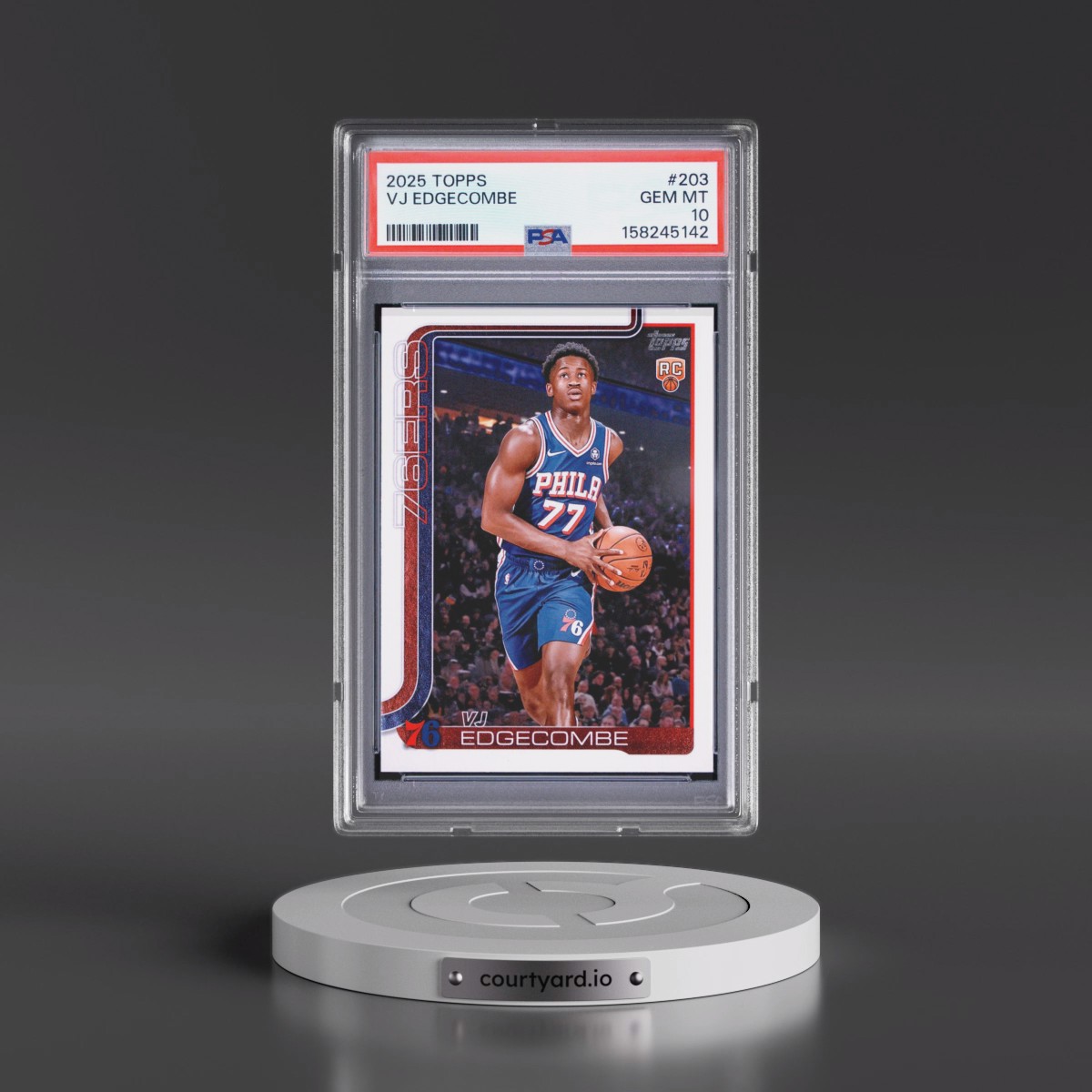 2025 Topps #203 VJ Edgecombe (PSA 10 GEM MINT)