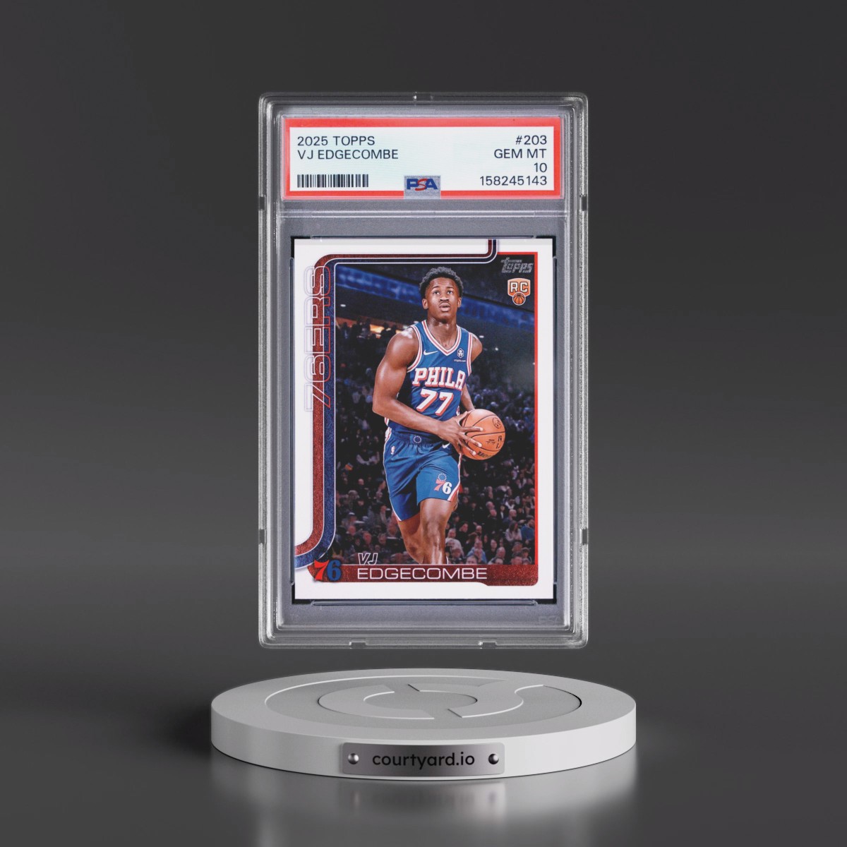 2025 Topps #203 VJ Edgecombe (PSA 10 GEM MINT)