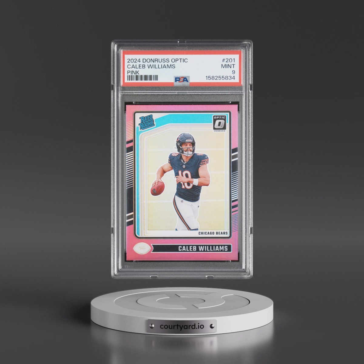 2024 Panini Donruss Optic #201 Caleb Williams - Pink (PSA 9 MINT)