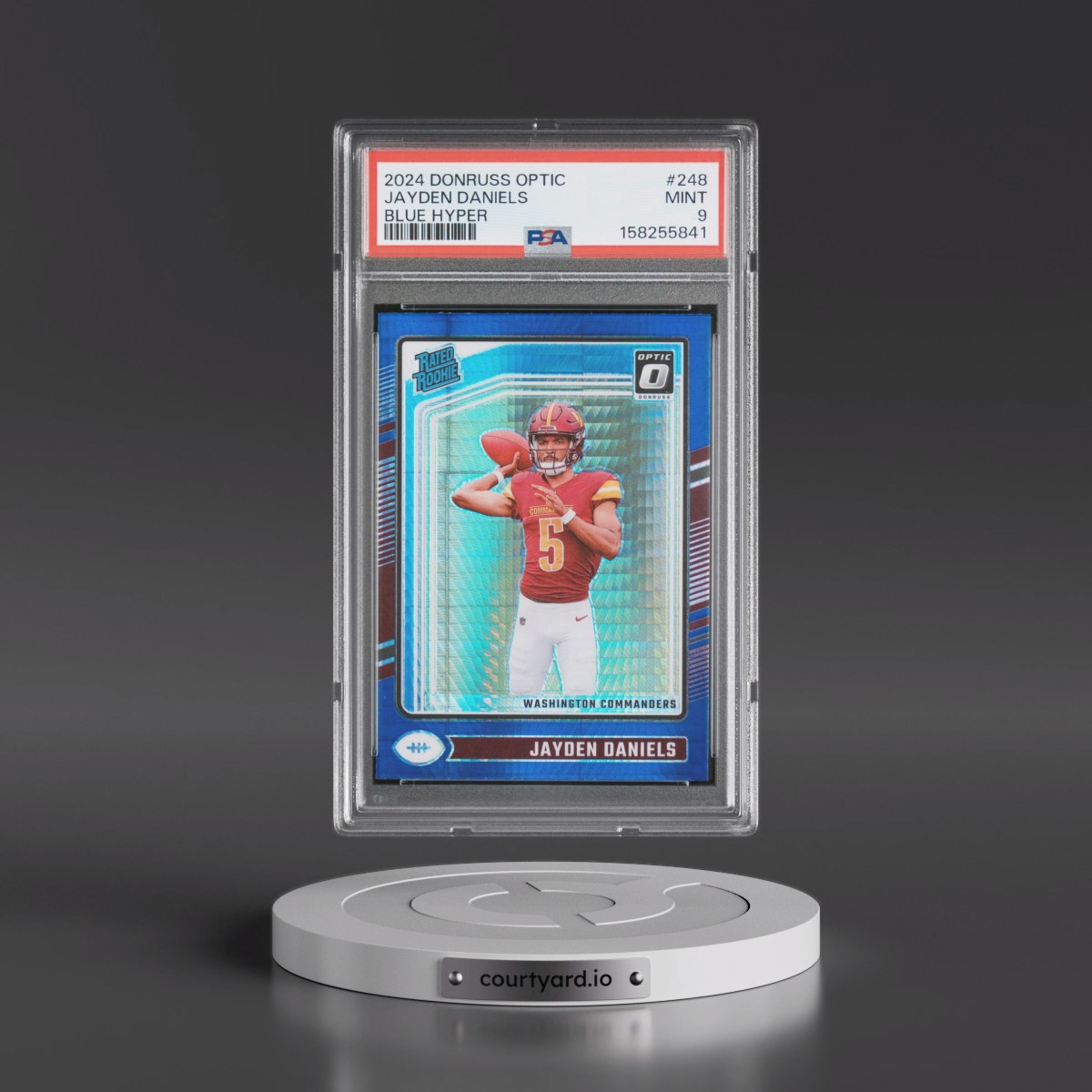2024 Panini Donruss Optic #248 Jayden Daniels - Blue Hyper (PSA 9 MINT)
