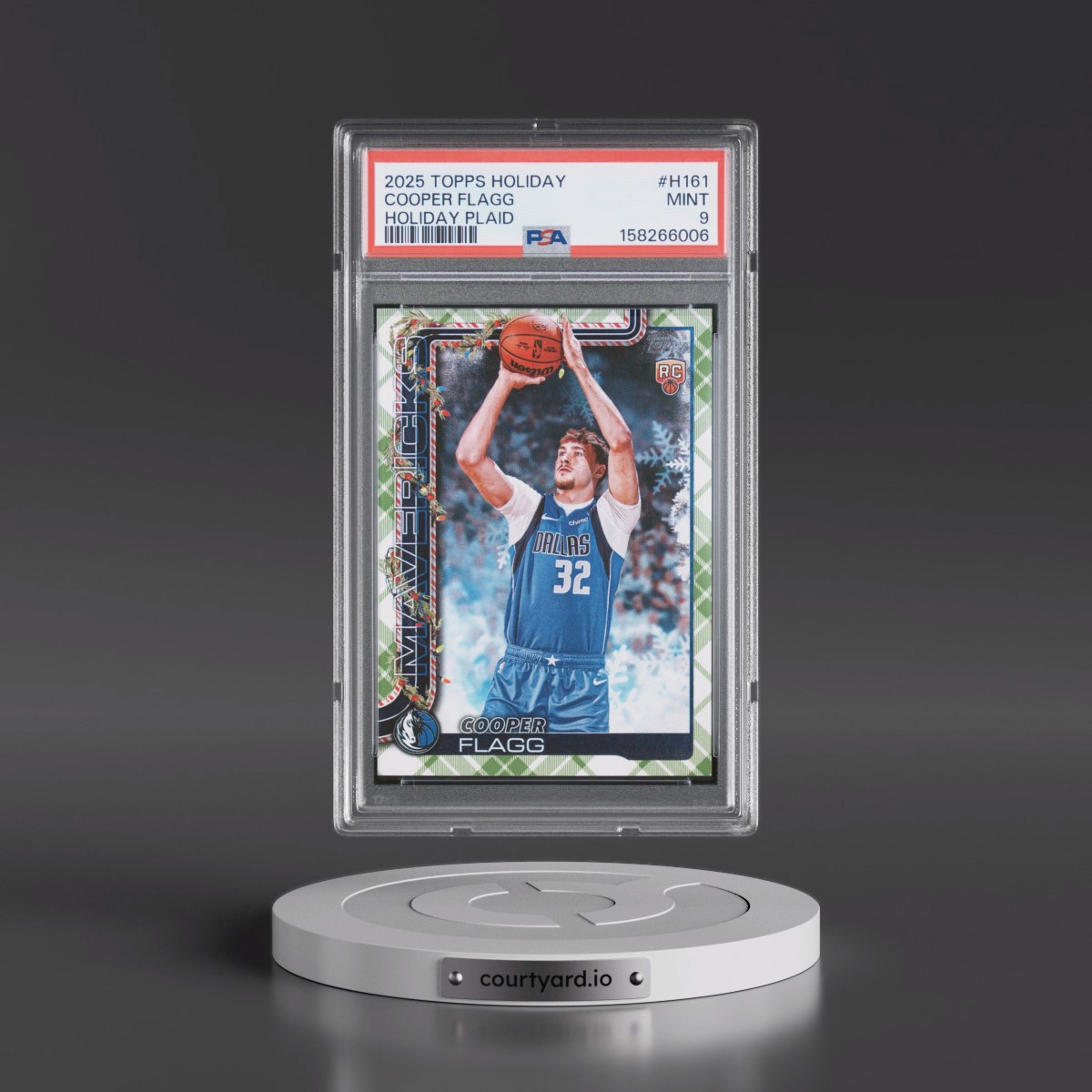 2025 Topps Holiday #H161 Cooper Flagg - Holiday Plaid (PSA 9 MINT)