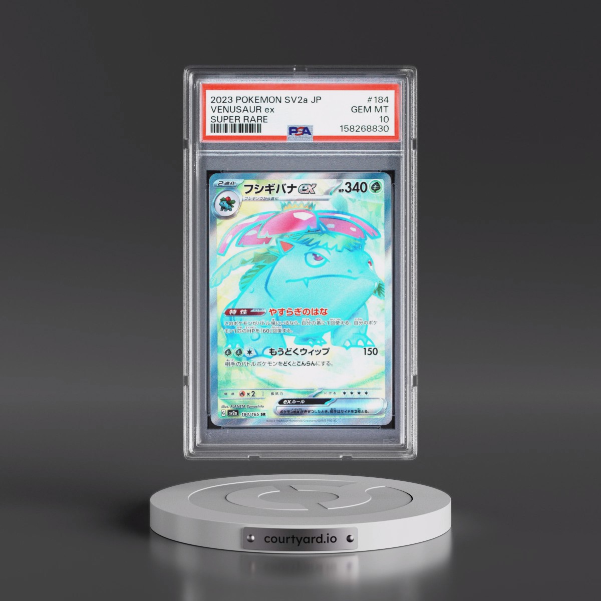 2023 Pokémon Sv2a-Pokémon Card 151 #184 Venusaur EX - Holo Super Rare (PSA 10 GEM MINT)