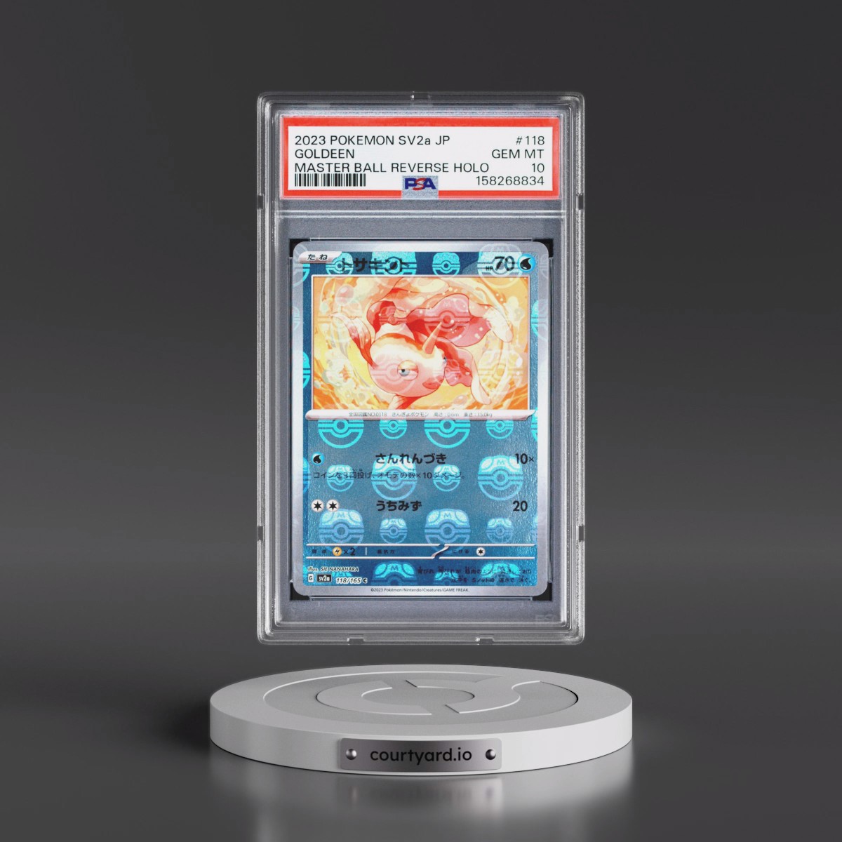 2023 Pokémon Sv2a-Pokémon Card 151 #118 Goldeen - Reverse Holo Master Ball (PSA 10 GEM MINT)