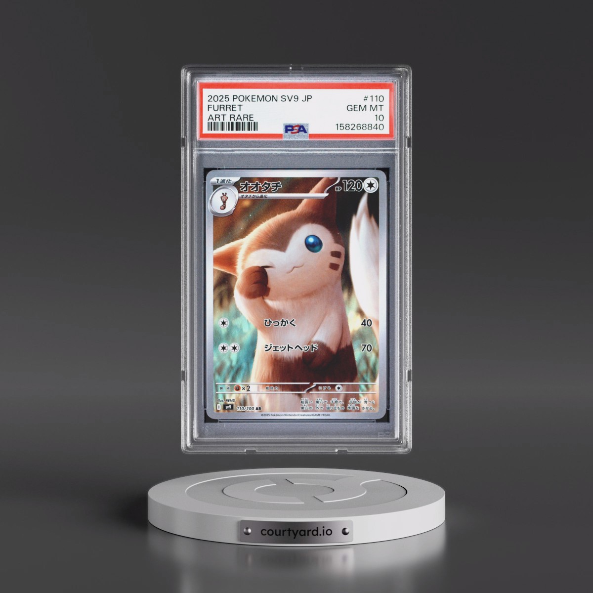 2025 Pokémon SV9-Battle Partners #110 Furret - Art Rare (PSA 10 GEM MINT)
