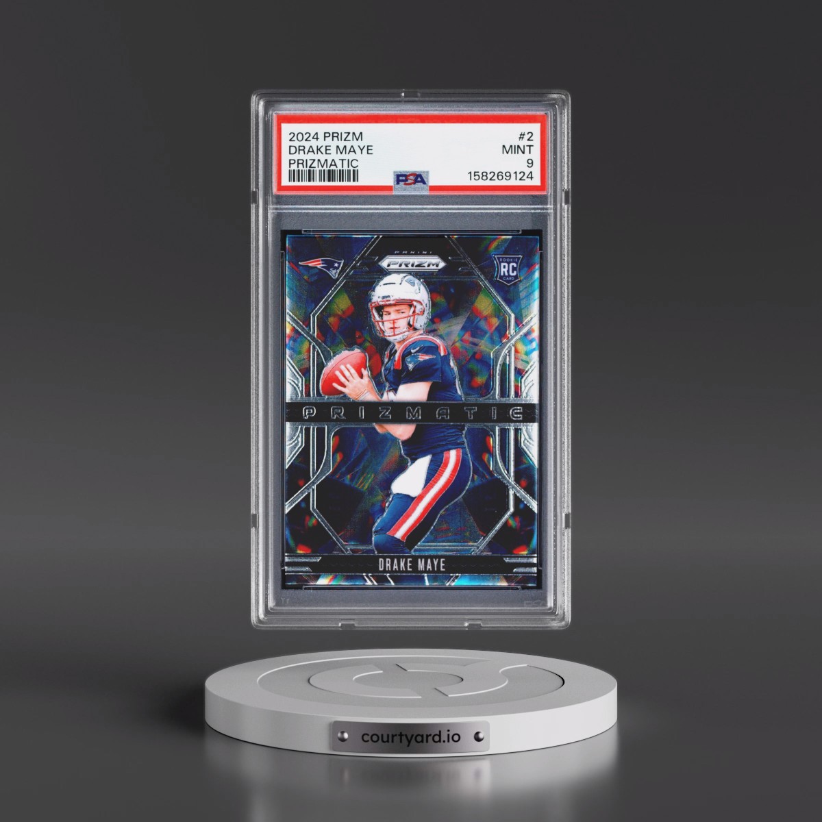 2024 Panini Prizm Prizmatic #2 Drake Maye (PSA 9 MINT)
