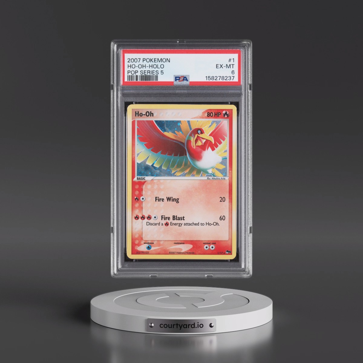 2007 Pokémon Pop Series 5 #1 HO-Oh - Holo (PSA 6 EX-MT)