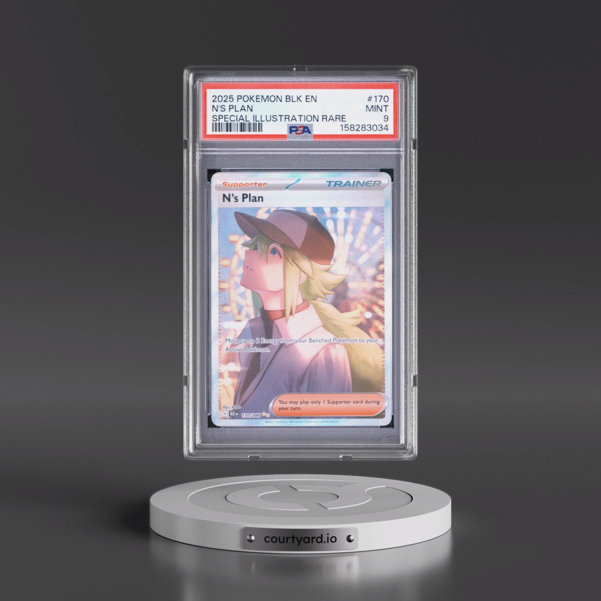 2025 Pokémon Blk EN-Black Bolt #170 N's Plan - Special Illustration Rare (PSA 9 MINT)