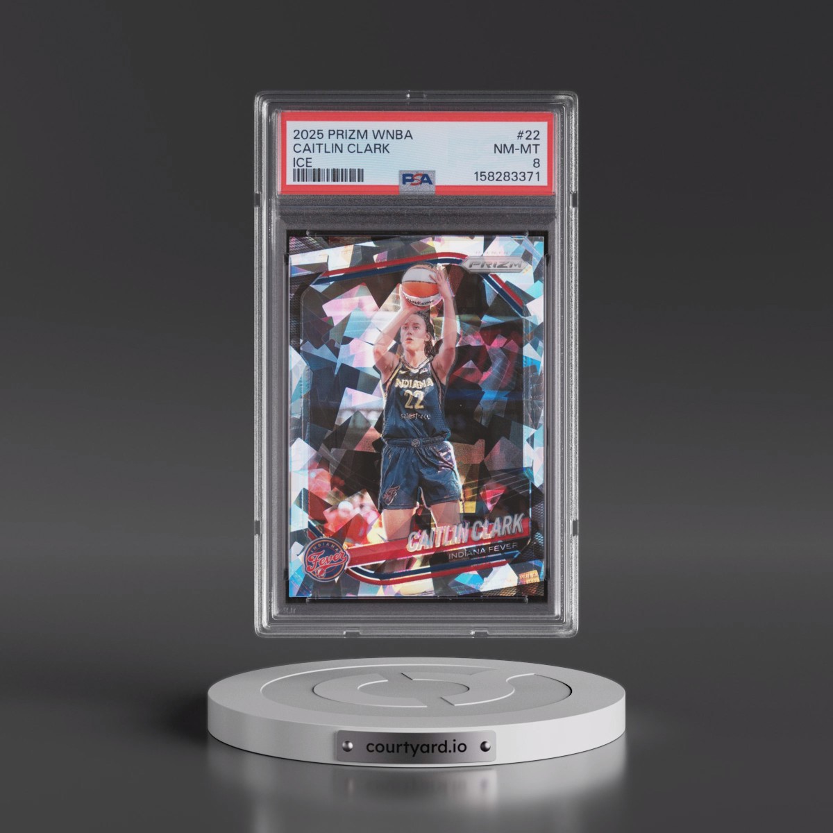 2025 Panini Prizm WNBA #22 Caitlin Clark - Ice (PSA 8 NM-MT)