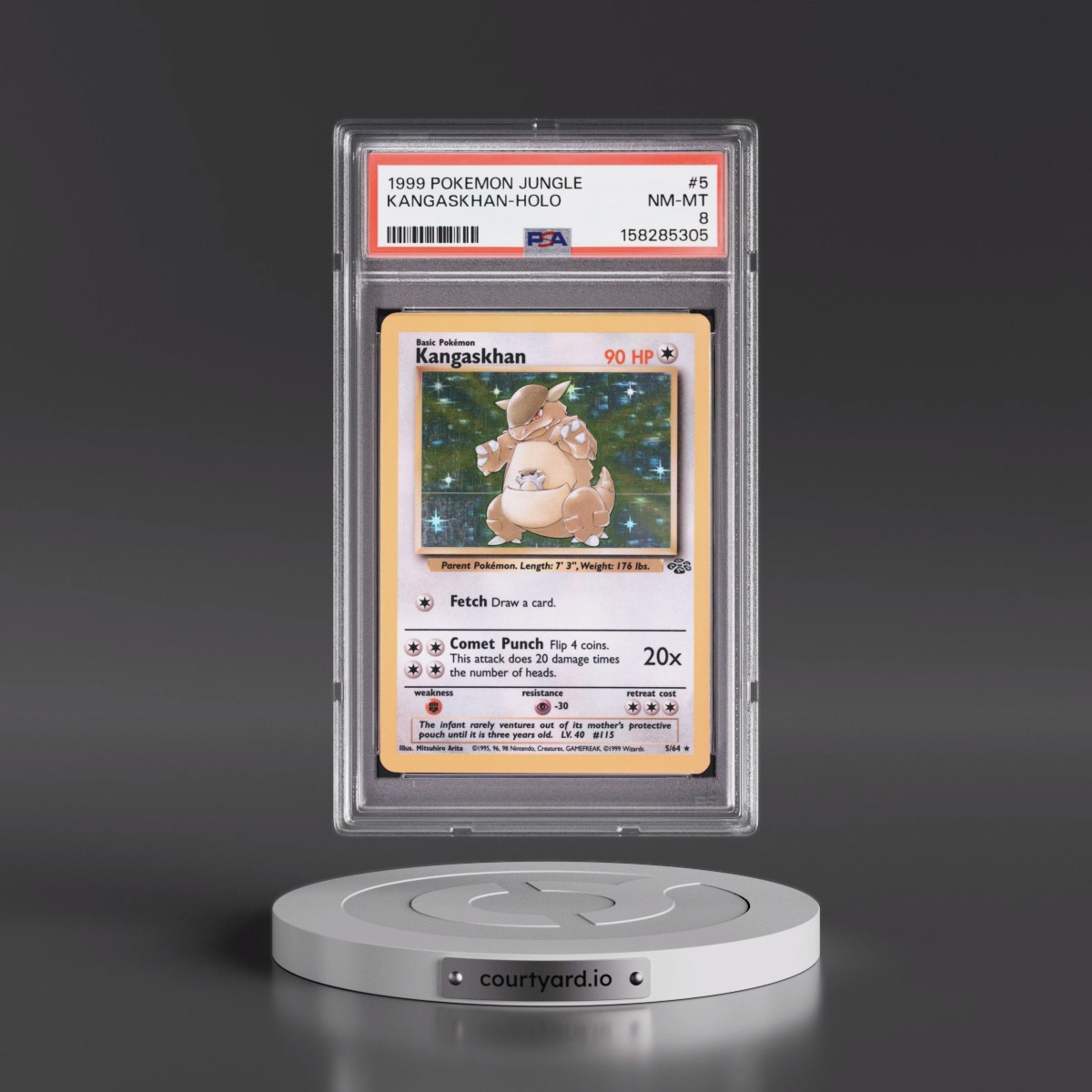 1999 Pokémon Jungle #5 Kangaskhan - Holo (PSA 8 NM-MT)