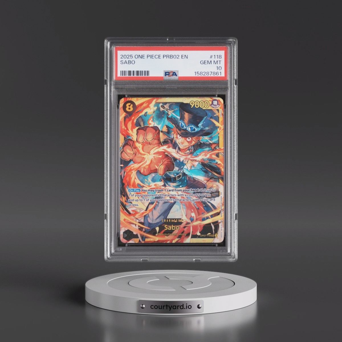 2025 One Piece PRB02-Premium Booster -One Piece Card the Best- Vol.2 #118 Sabo (PSA 10 GEM MINT)