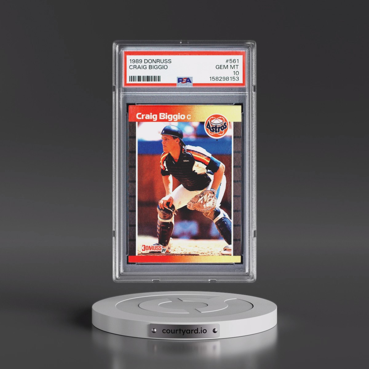 1989 Donruss #561 Craig Biggio (PSA 10 GEM MINT)
