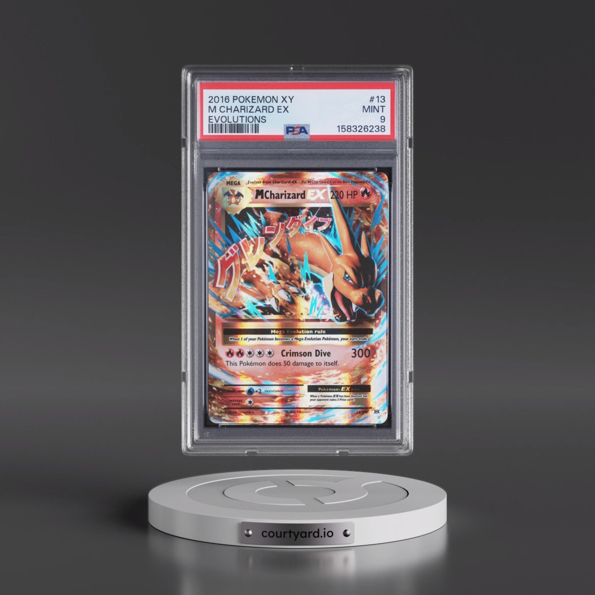 2016 Pokémon XY Evolutions #13 M Charizard EX - Holo (PSA 9 MINT)