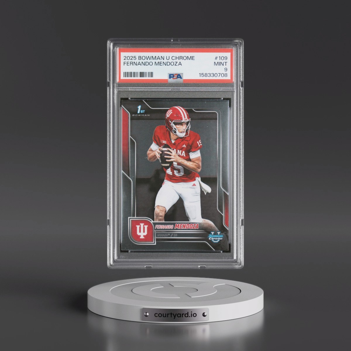 2025 Bowman University Chrome #109 Fernando Mendoza (PSA 9 MINT)