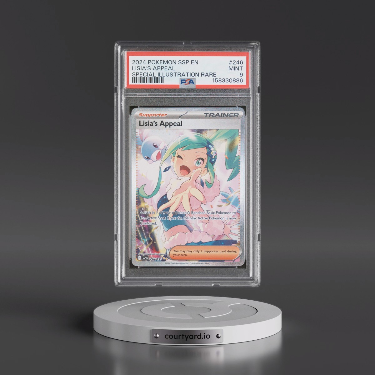 2024 Pokémon Ssp EN-Surging Sparks #246 Lisia's Appeal - Special Illustration Rare (PSA 9 MINT)