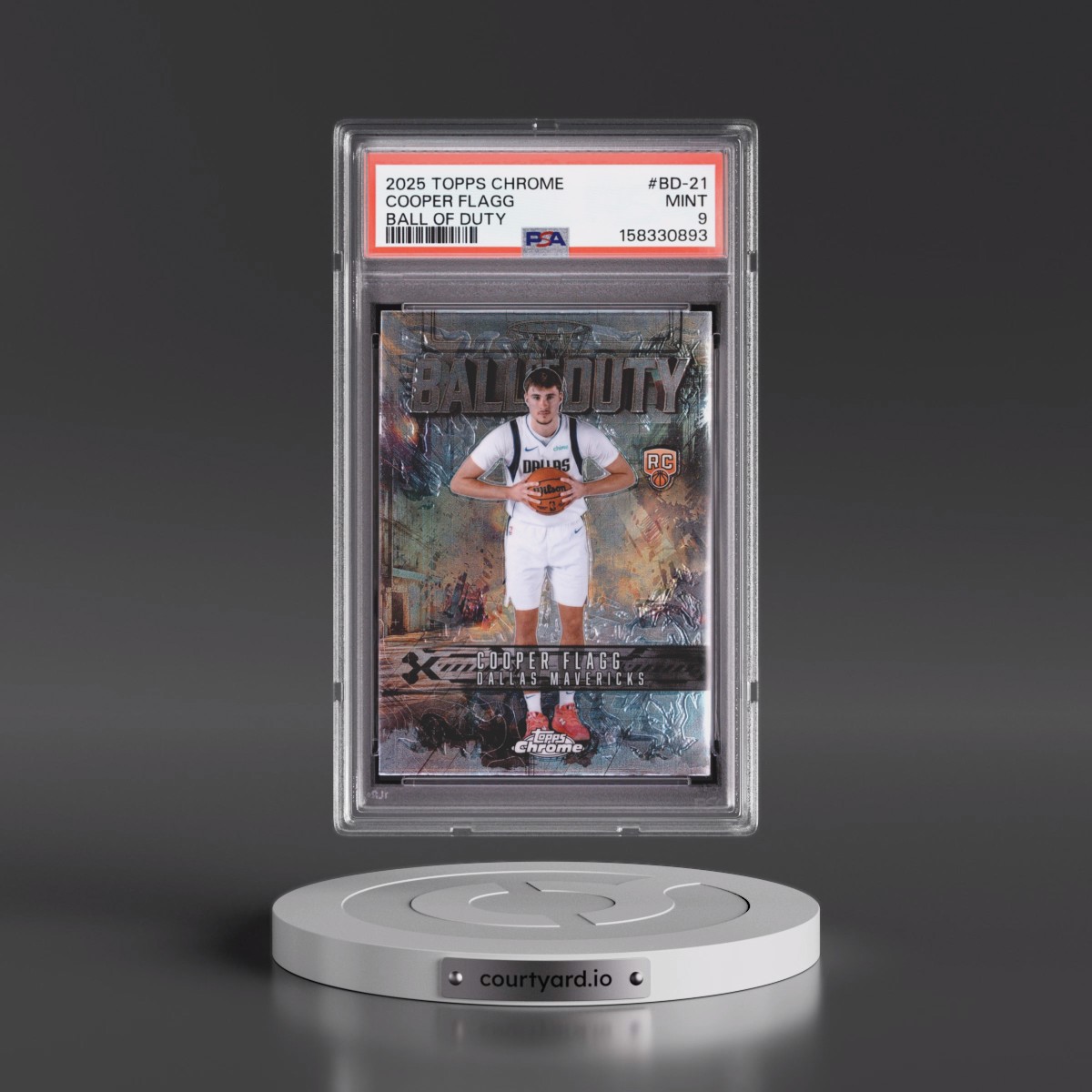 2025 Topps Chrome Ball of Duty #BD-21 Cooper Flagg (PSA 9 MINT)